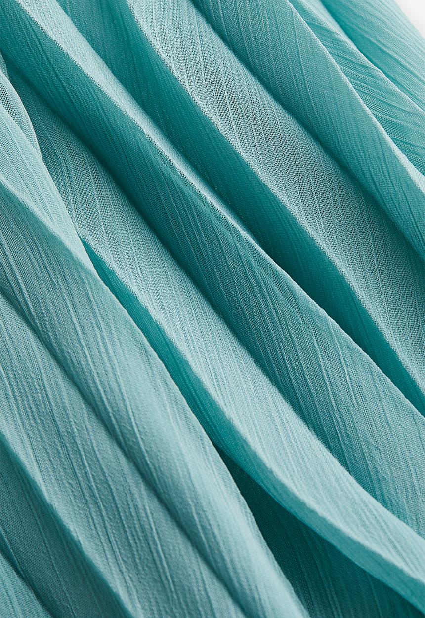 H&M - Pleated a-line dress - turquoise