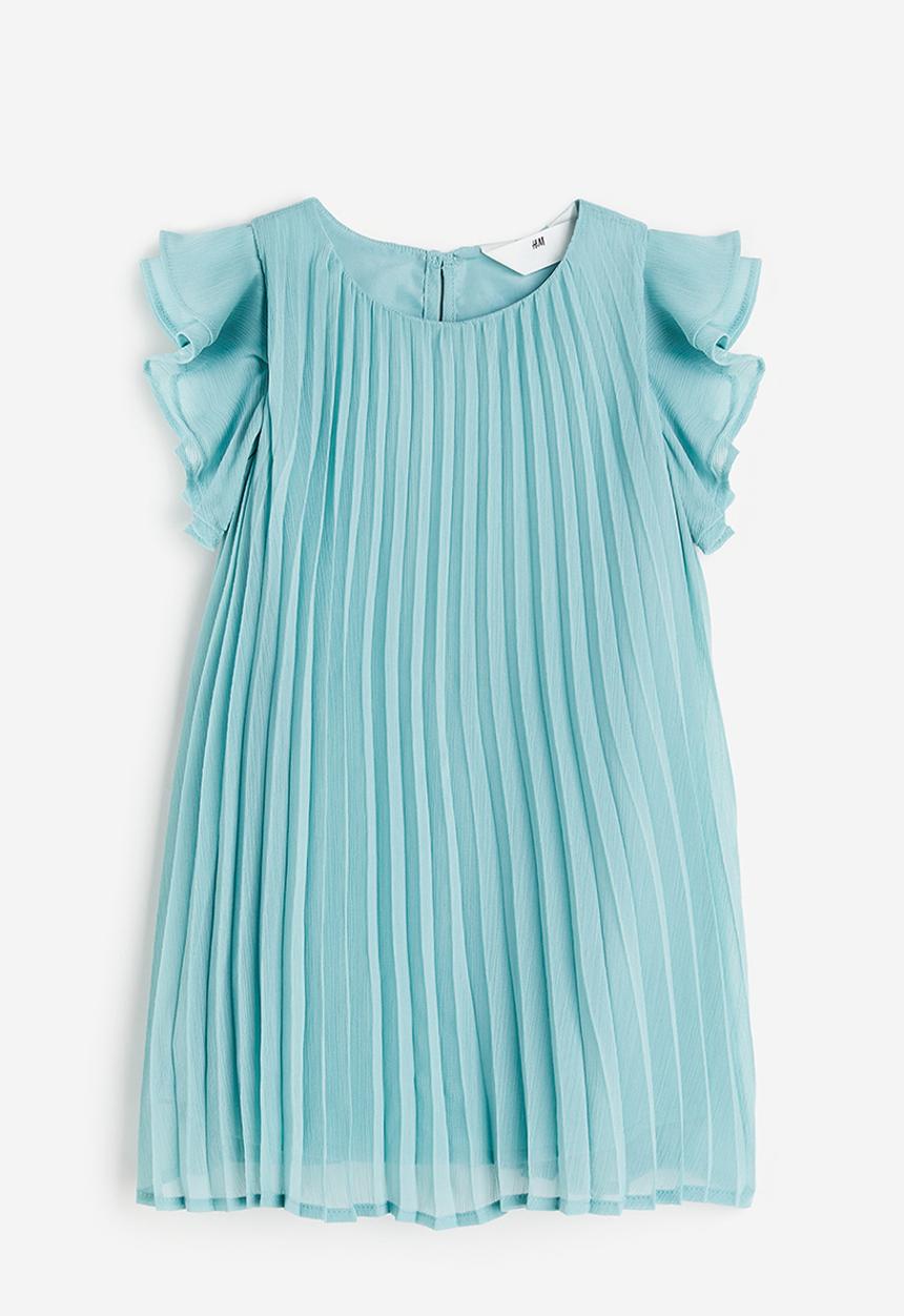 H&M - Pleated a-line dress - turquoise