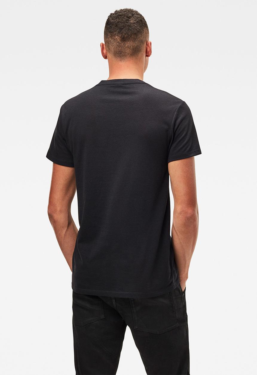 G-STAR - Base htr v t short sleeve  2-pack - solid black