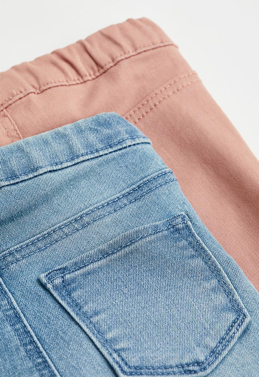 H&M - 2-pack jeggings - denim blue/old rose