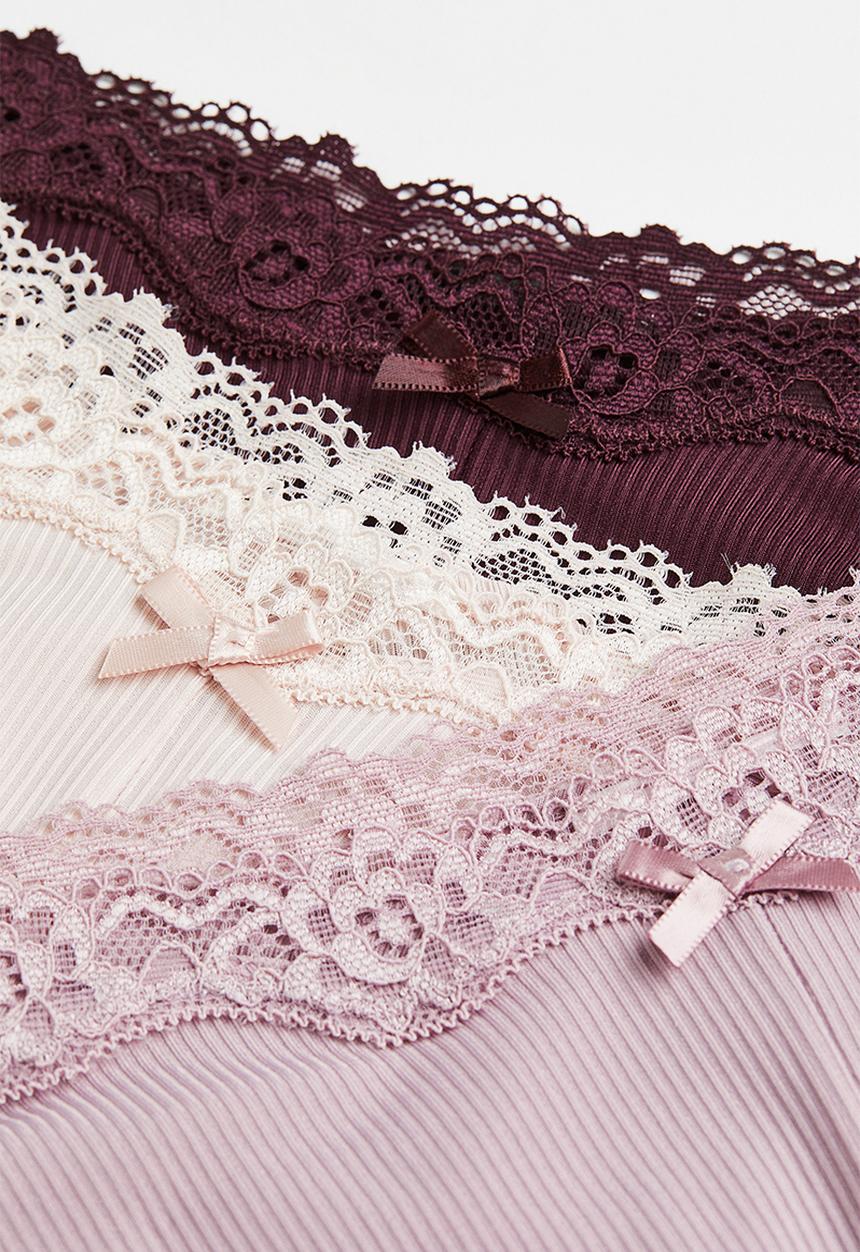 H&M - 3-pack hipster briefs - light purple/powder pink