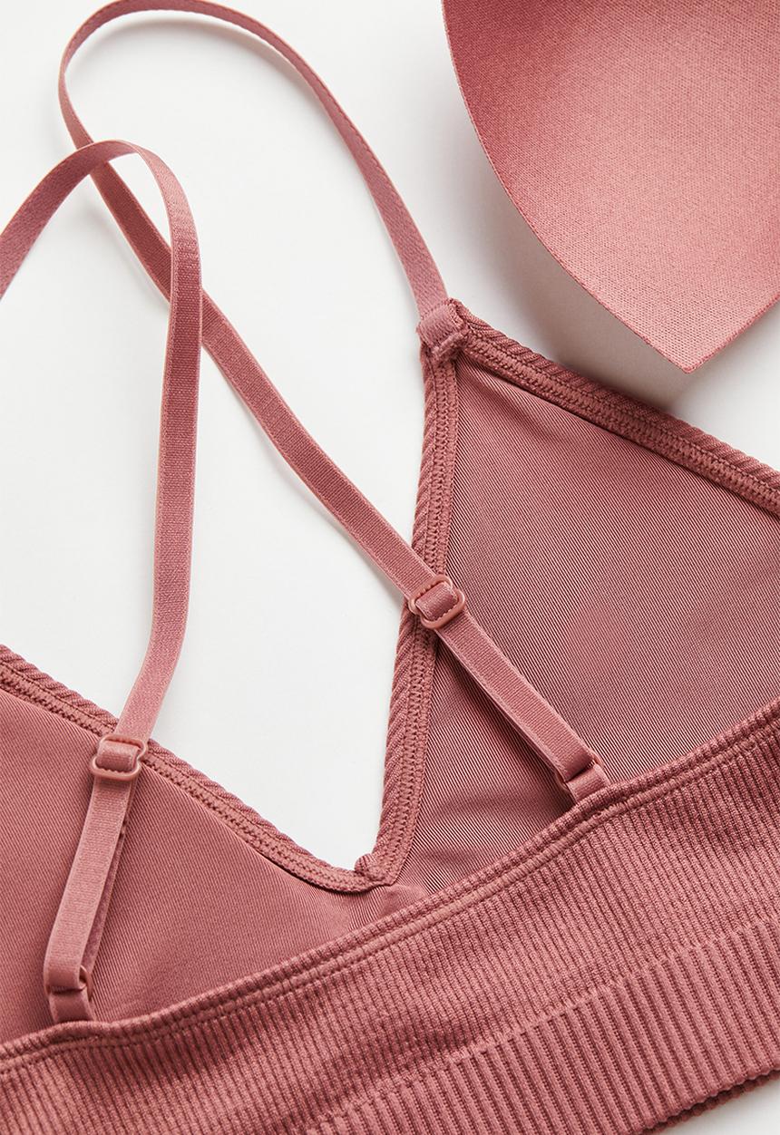 H&M - Seamless padded bra - old rose 