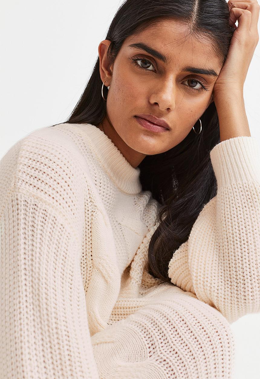 H&M - Knitted dress - cream