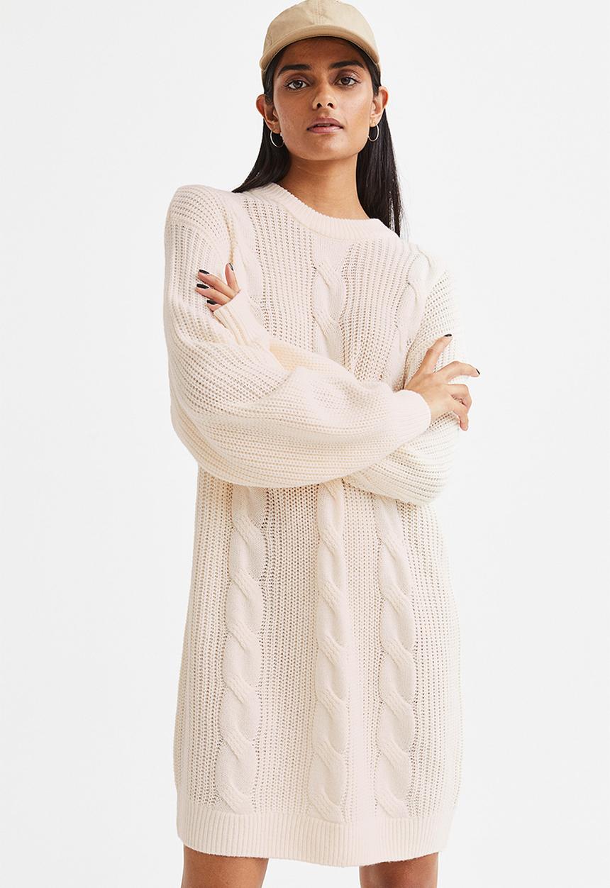 H&M - Knitted dress - cream