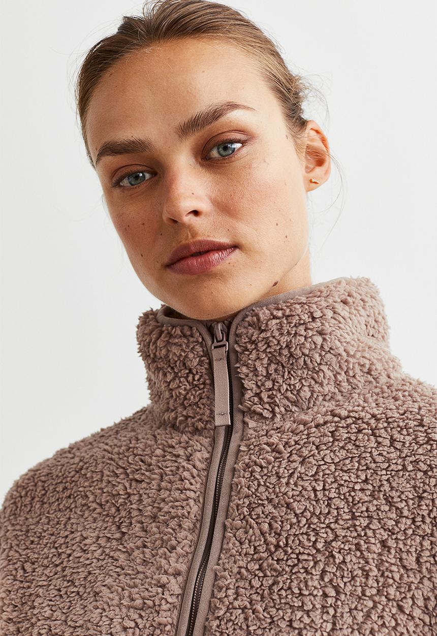 H&M - Zip-top fleece top - beige