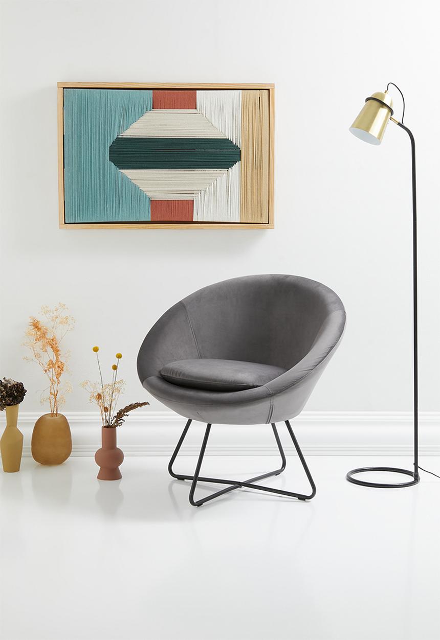 Sixth Floor - Center lounge chair - grey