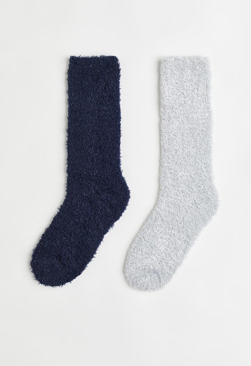 H&M - 2 Pack socks - light grey & dark blue