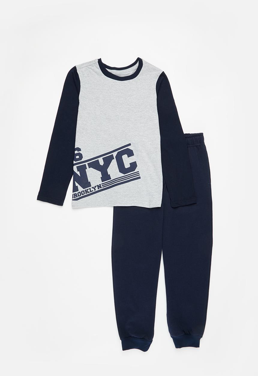 Pop Candy - T-shirt & jogger set - navy & grey 