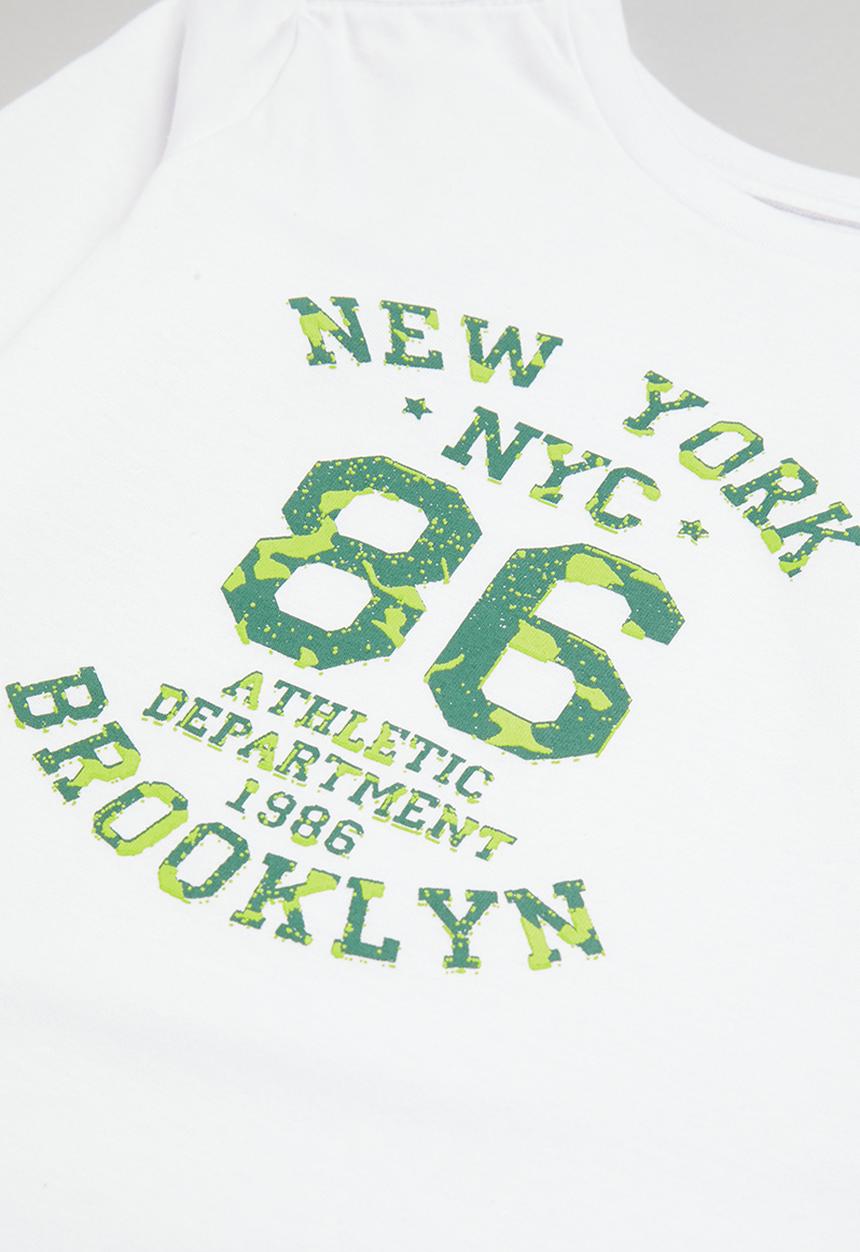 Pop Candy - T-shirt & jogger set -  white & sage