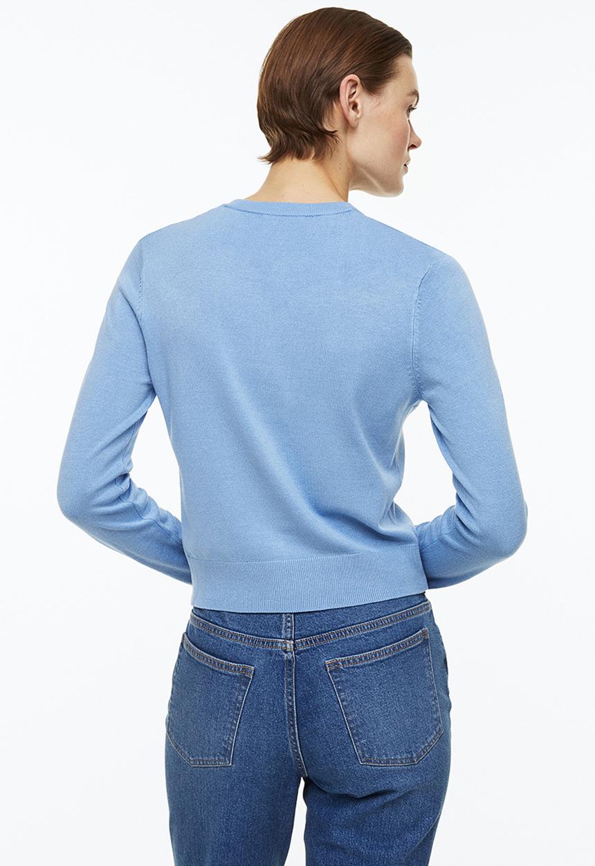 H&M - Fine-knit cardigan - light blue