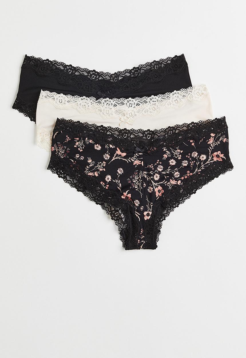 H&M - 3-Pack hipster briefs - black/white
