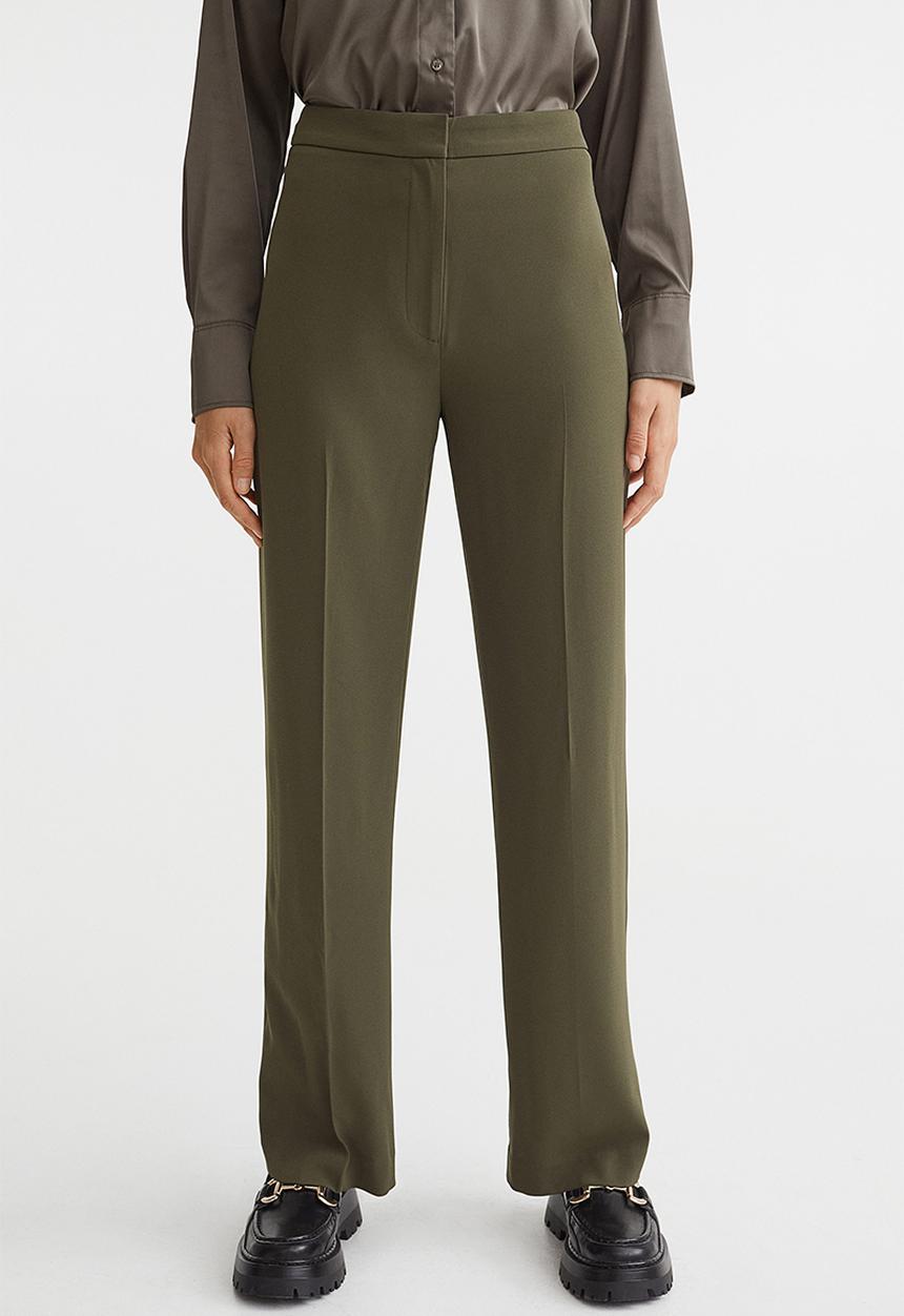 H&M - Wide trousers - dark green