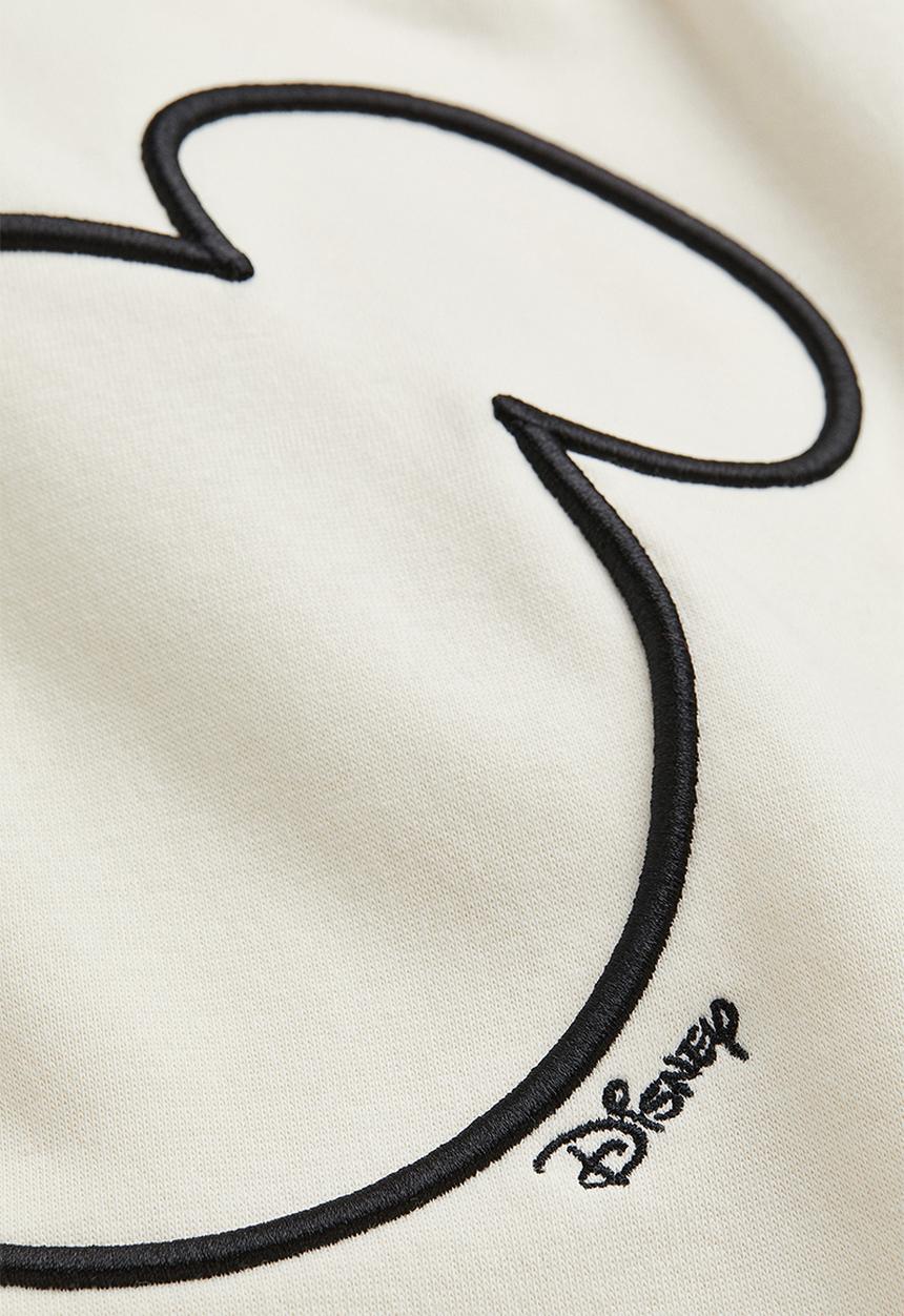 H&M - Motif-front hoodie - cream/mickey mouse