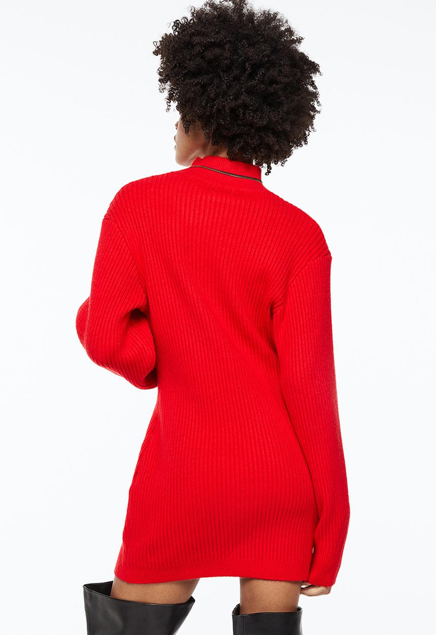 H&M - Turtleneck dress - red