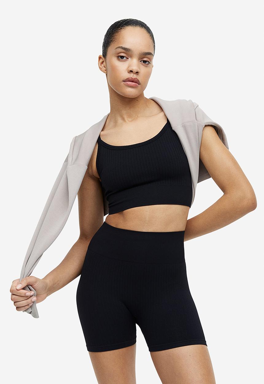 H&M - Drymove™ light support sports bra - black