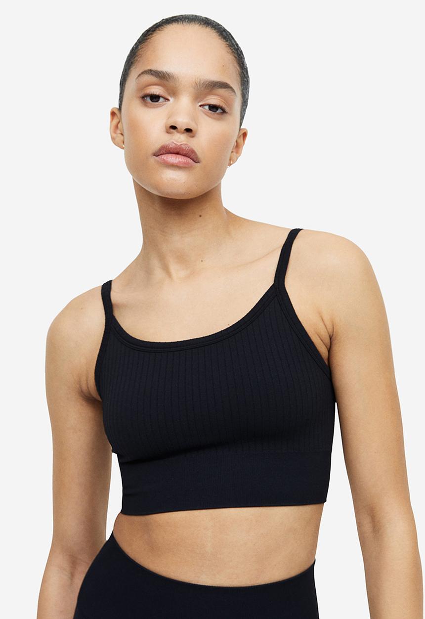 H&M - Drymove™ light support sports bra - black