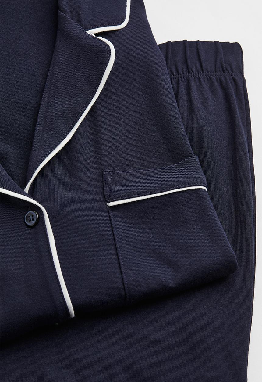H&M - Pyjama shirt and bottoms - dark blue