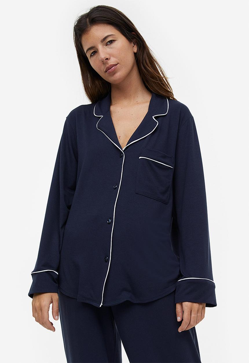 H&M - Pyjama shirt and bottoms - dark blue