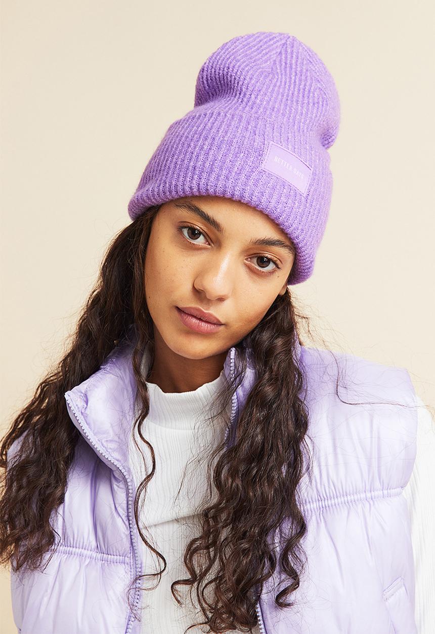 H&M - Knitted hat - purple marl
