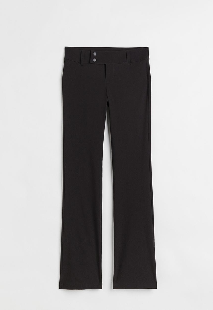 H&M - Low-waist flared trousers - black
