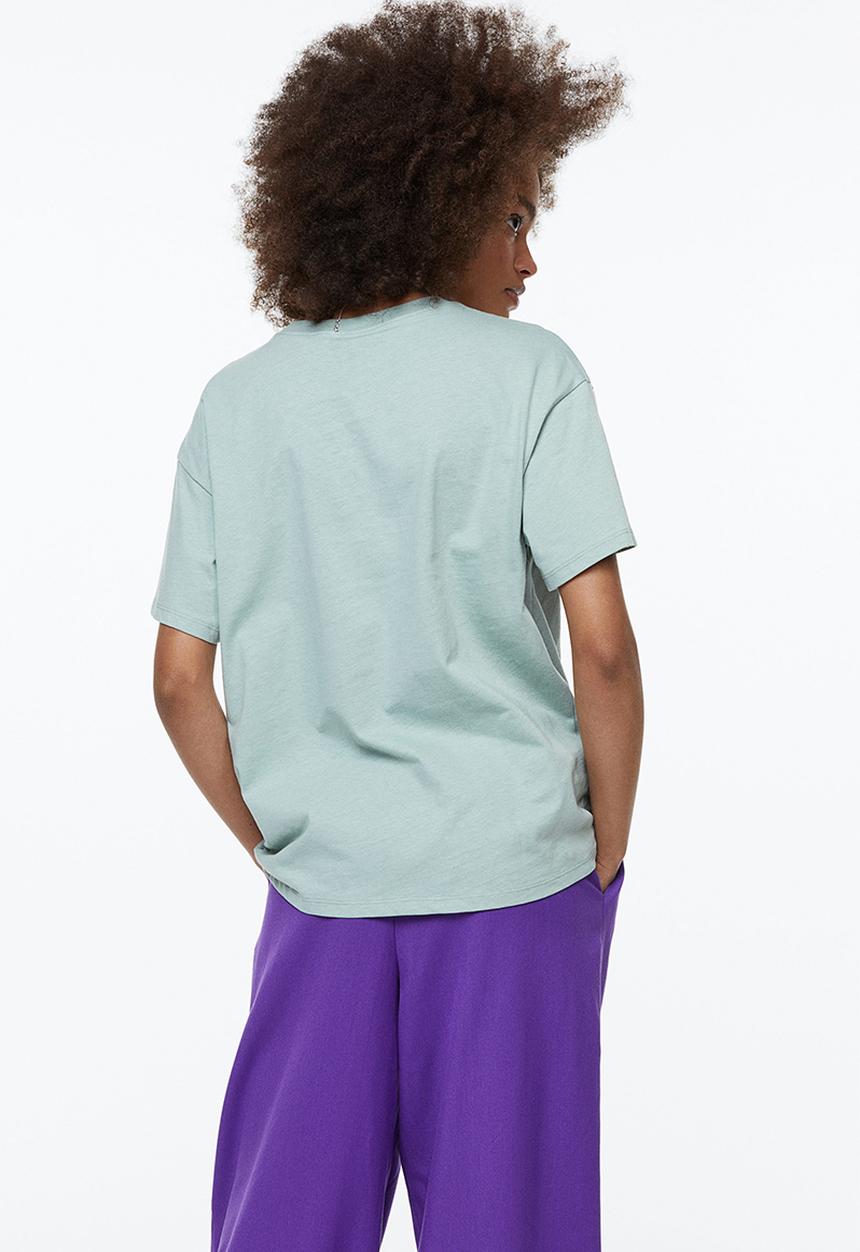H&M - Printed t-shirt - light green/los angeles