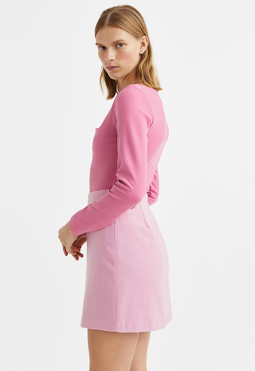 H&M - Fitted jersey top - pink