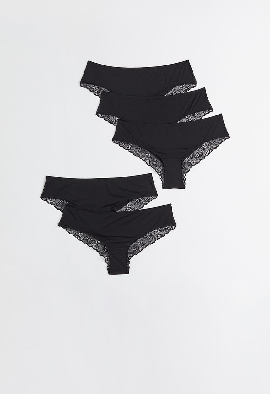 H&M - 5-pack jersey hipster briefs - black