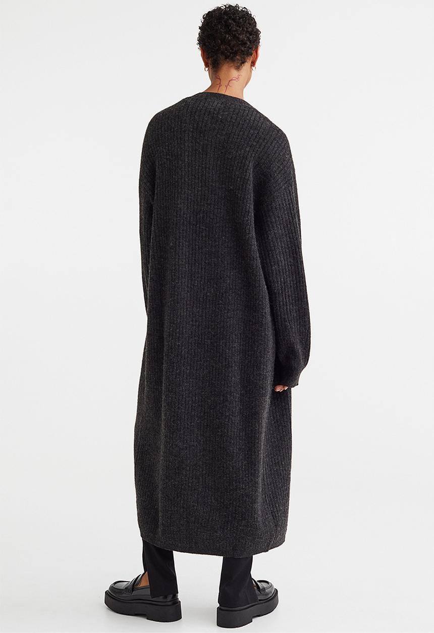 H&M - Long cardigan - black