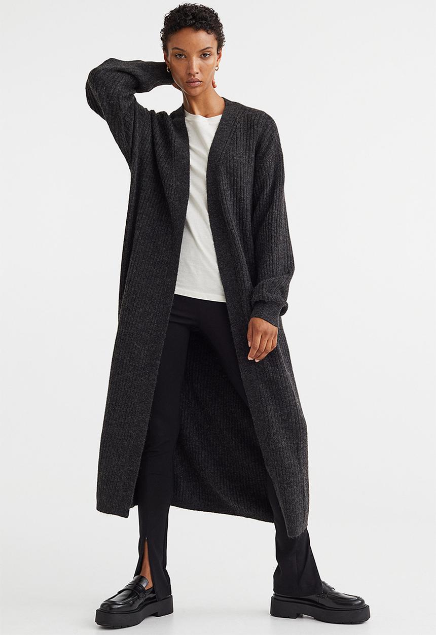 H&M - Long cardigan - black