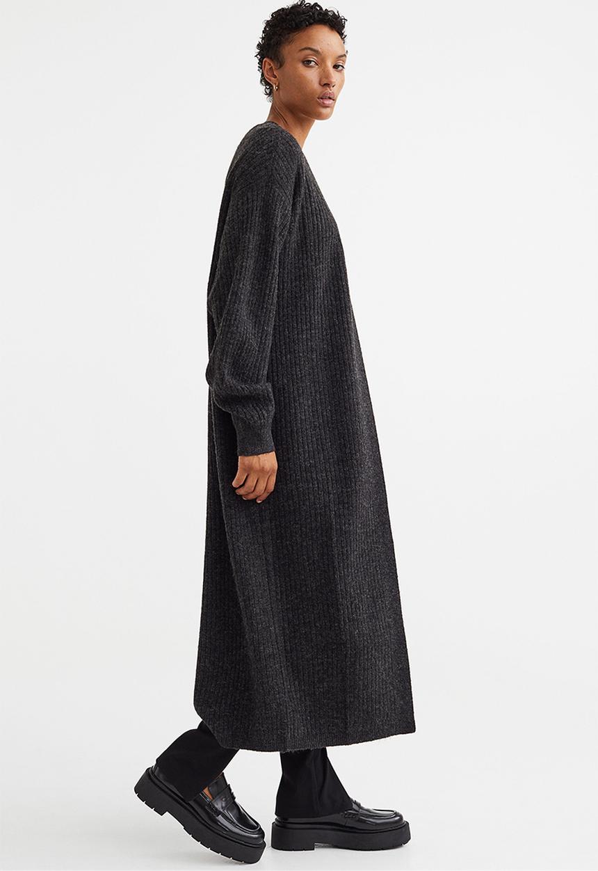 H&M - Long cardigan - black