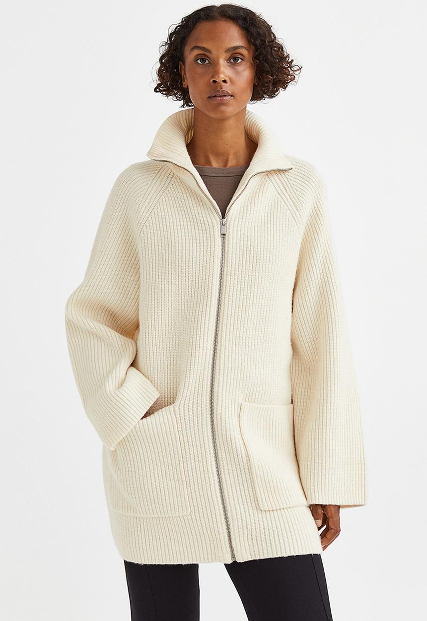 H&M - Zipped cardigan - cream