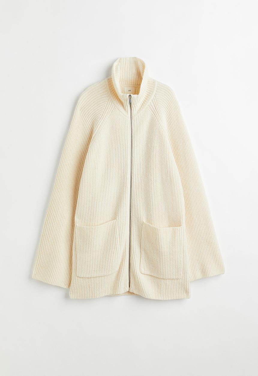 H&M - Zipped cardigan - cream