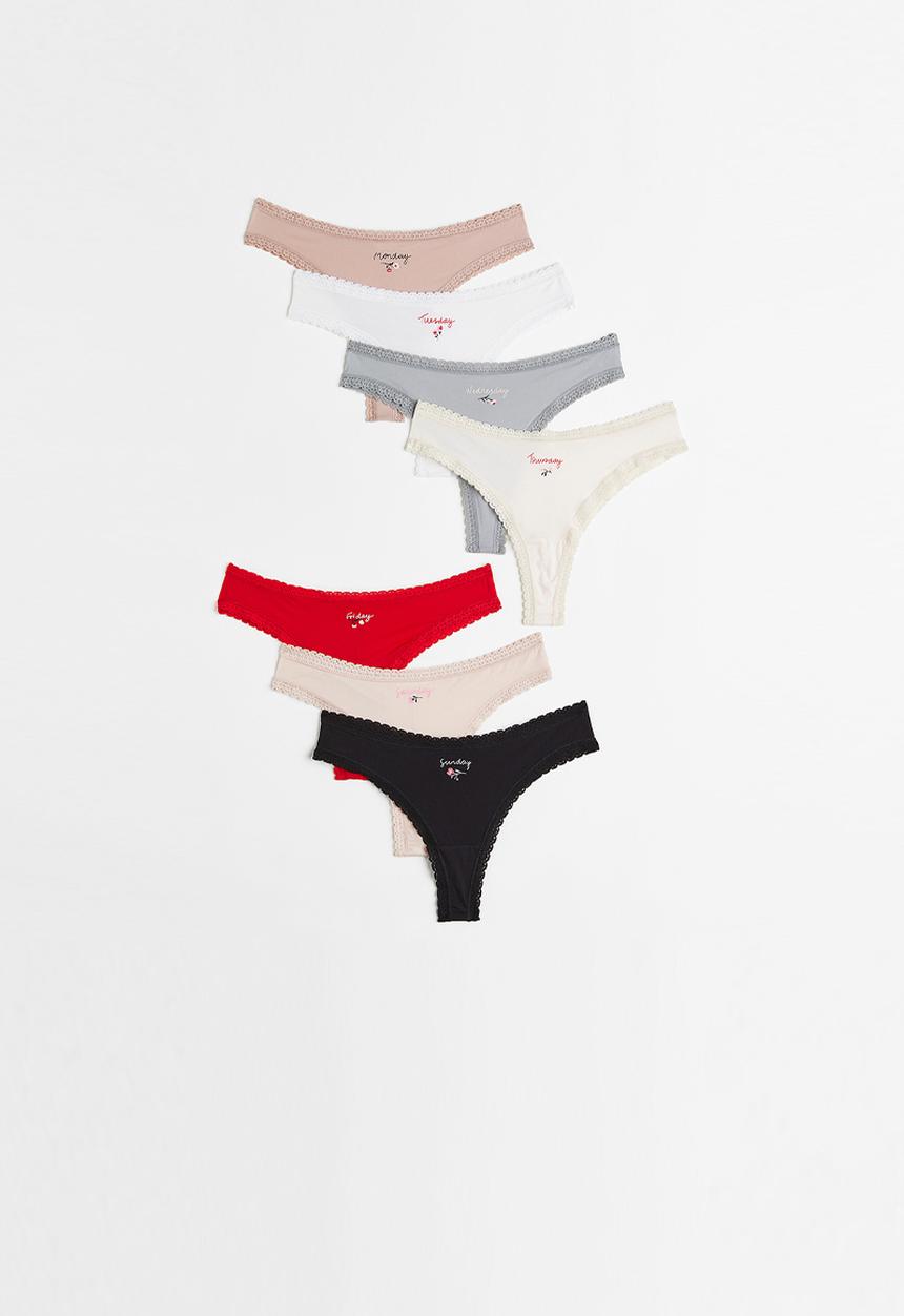 H&M - 7-pack jersey brazilian briefs - multi