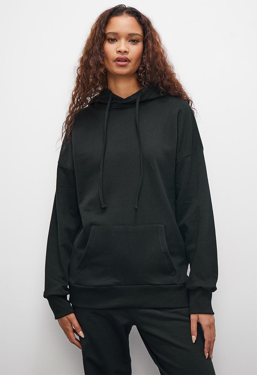 Superbalist - Longer length hoodie - black