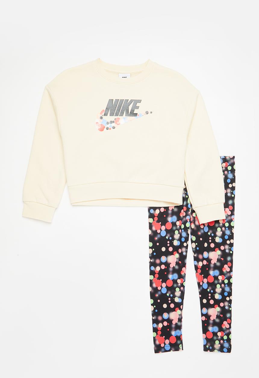 Nike - Nkg crew and legging set - black & stone