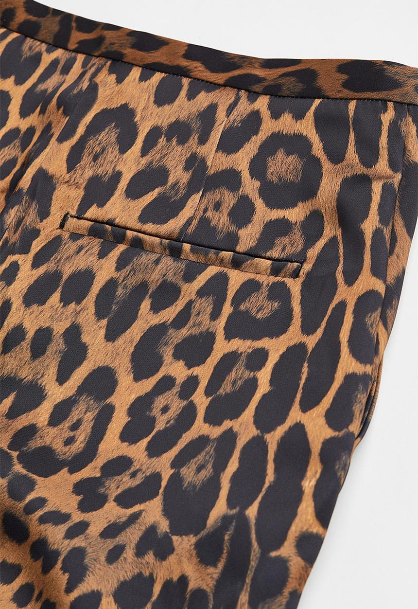 H&M - Tailored trousers - light brown/leopard print