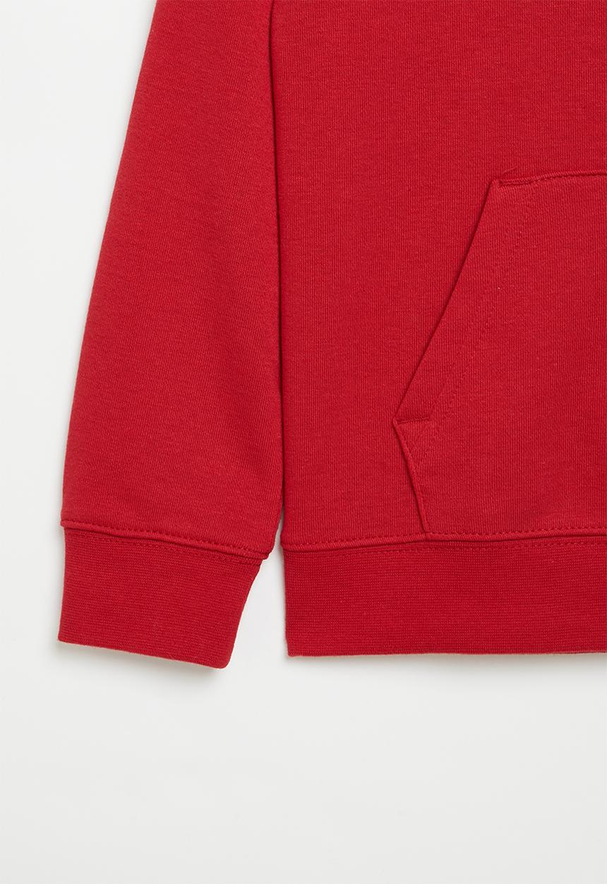 Nike - B nsw club ssnl aop ft crew - gym red