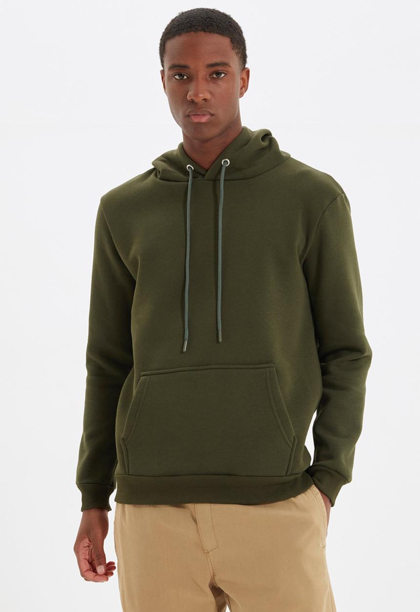 Trendyol - Essential hoodie - khaki