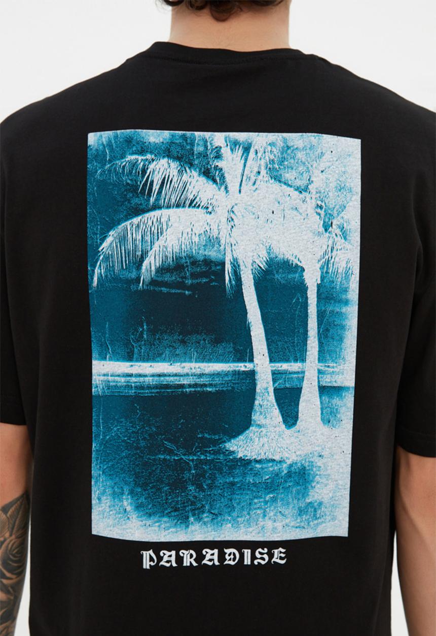 Trendyol - Palm print T-shirt - black