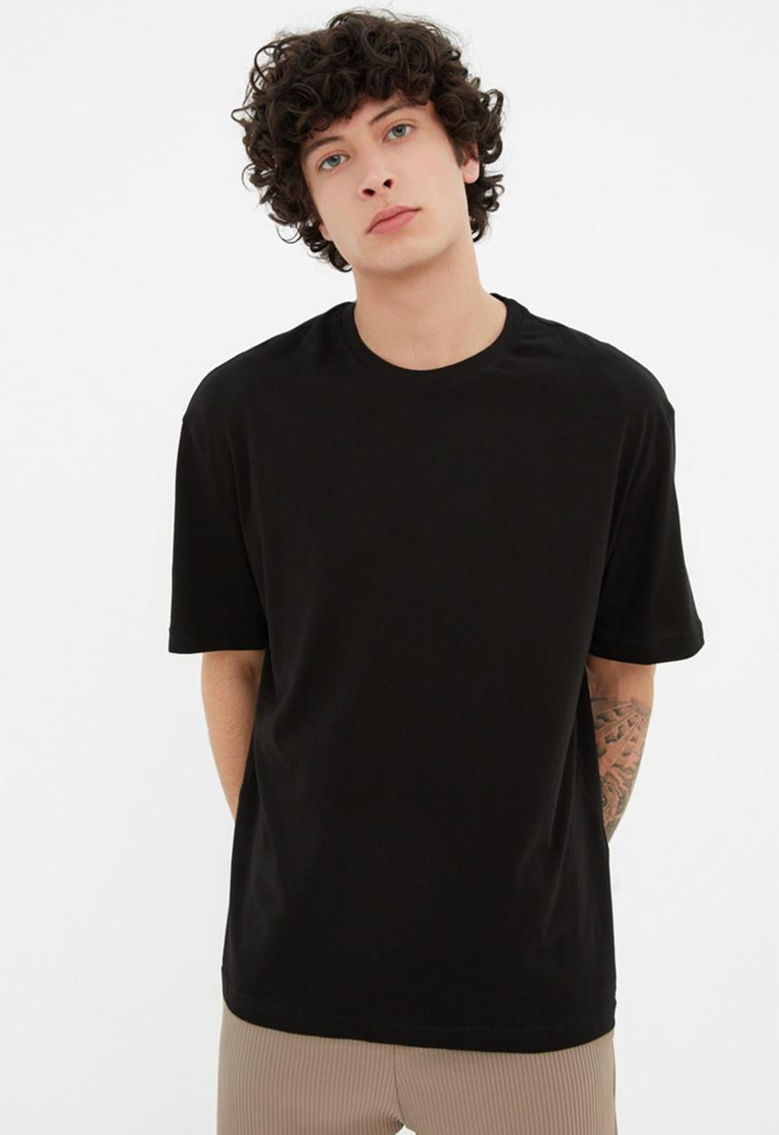 Trendyol - Palm print T-shirt - black