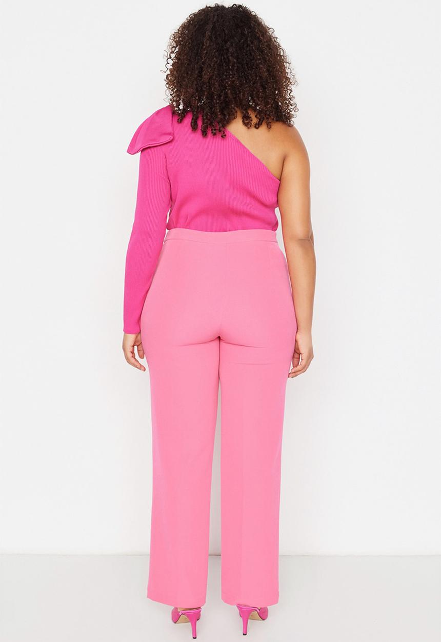 Trendyol - Plus basic trousers - pink