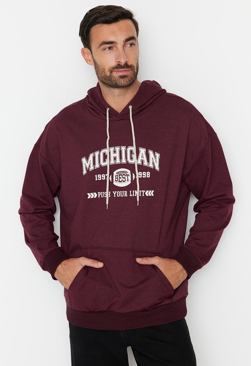 Trendyol - Michigan hooded sweat - burgundy