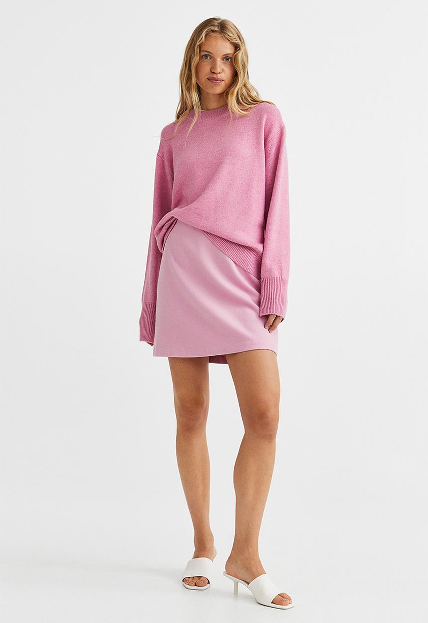 H&M - A-line skirt - light pink