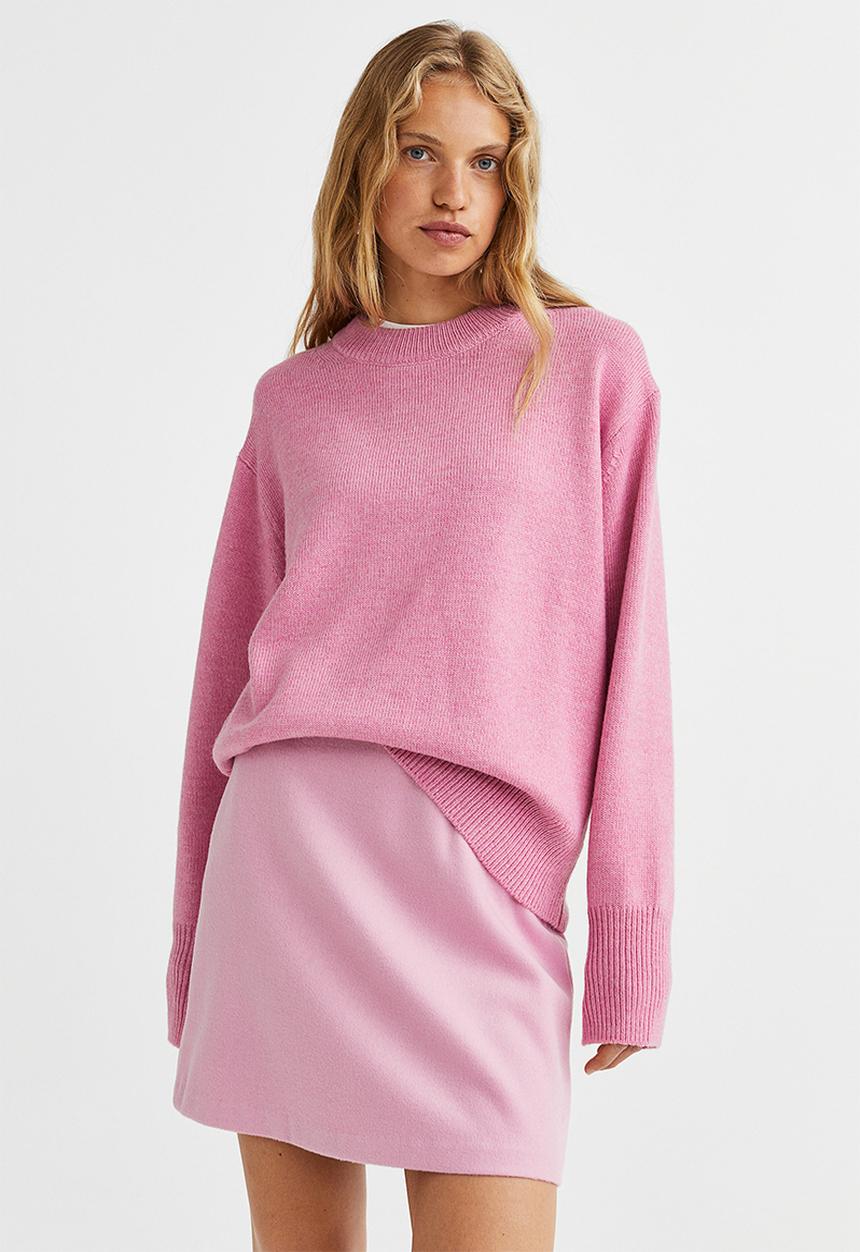 H&M - A-line skirt - light pink