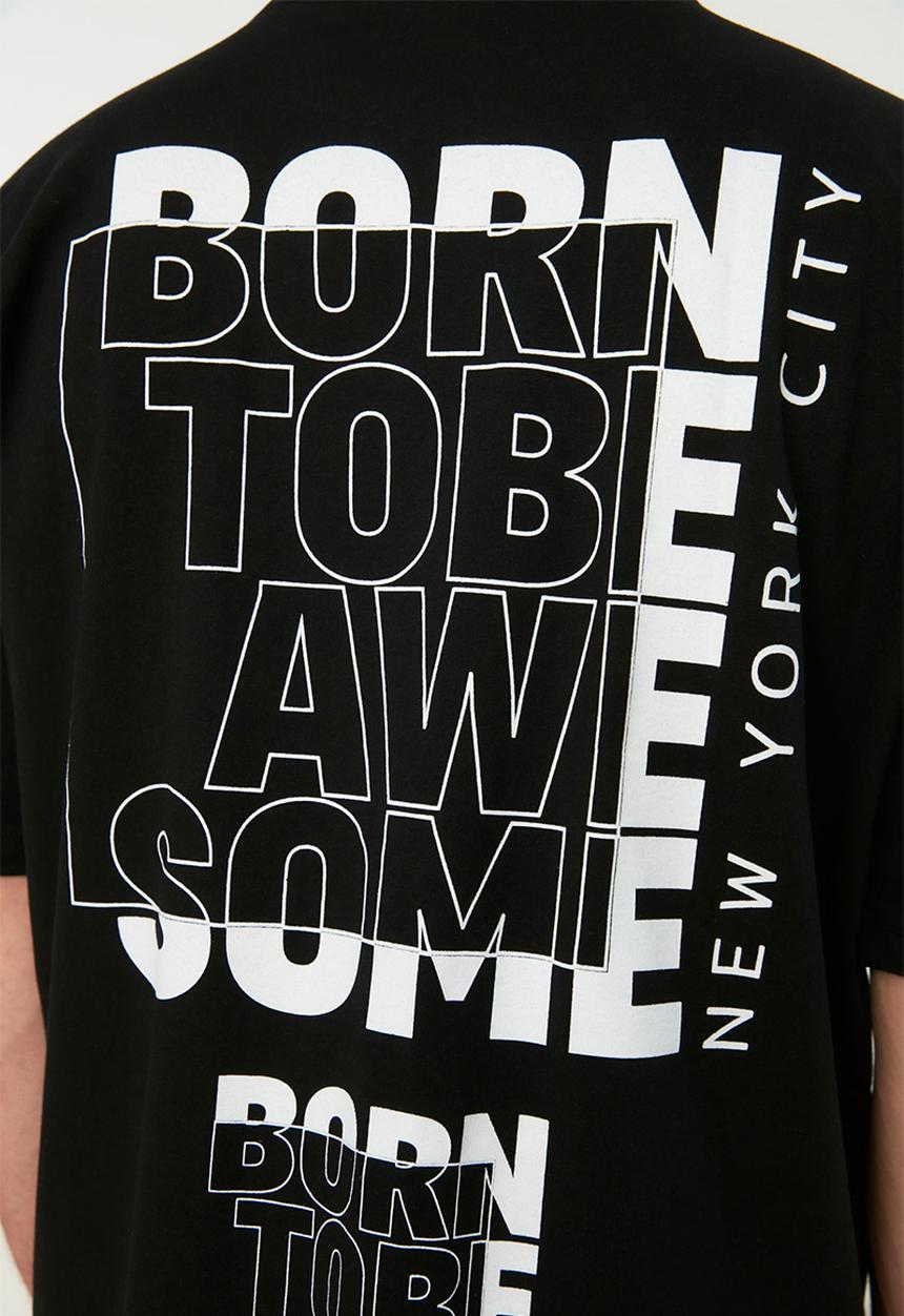 Trendyol - Backprint T-shirt - black