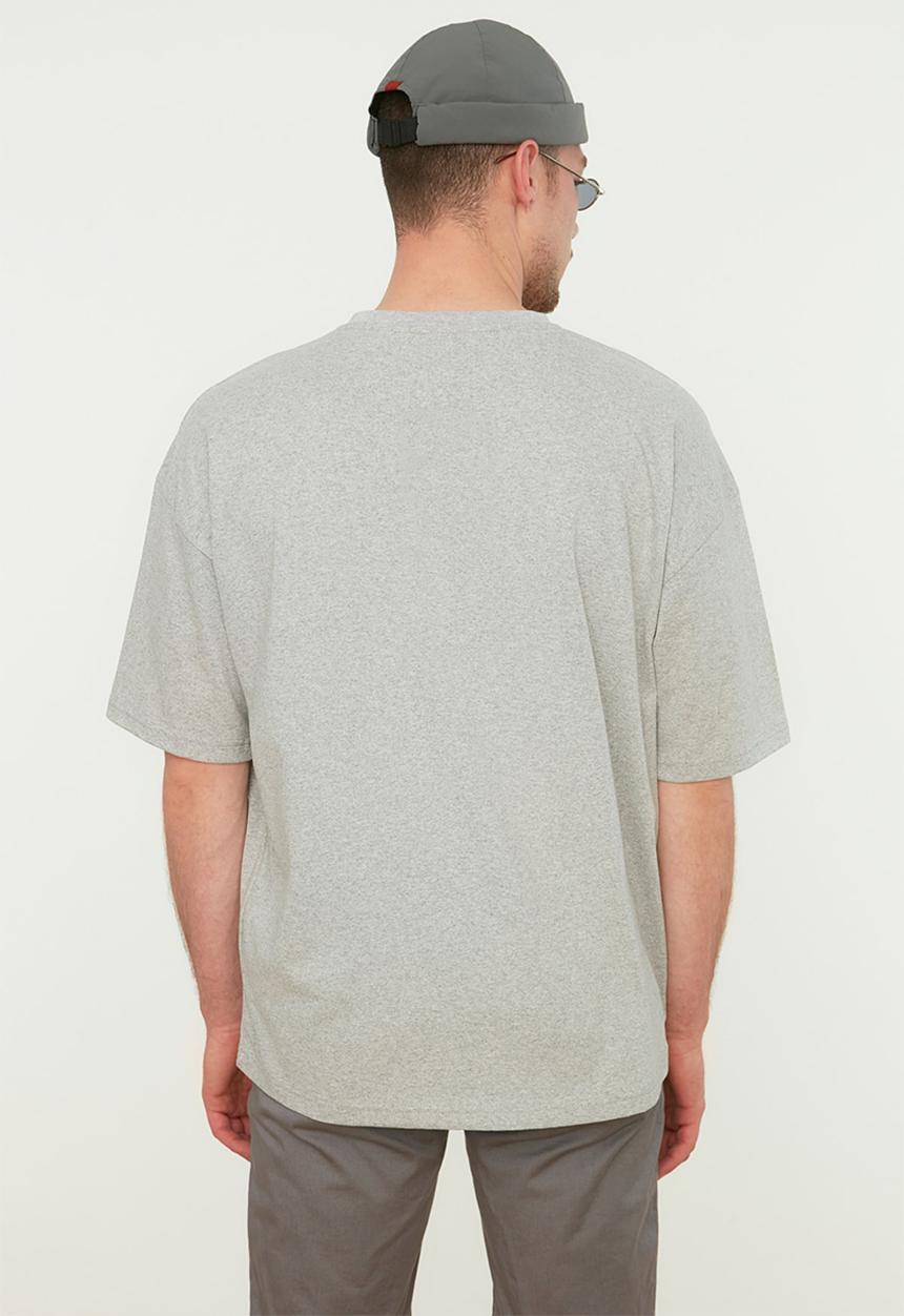 Trendyol - Pocket print T-shirt - grey
