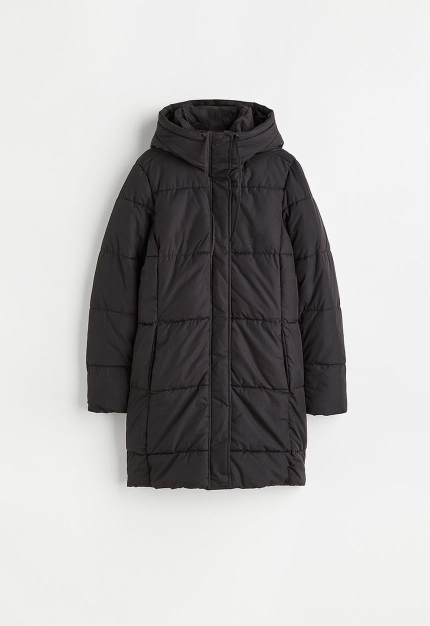H&M - Hooded puffer coat - black