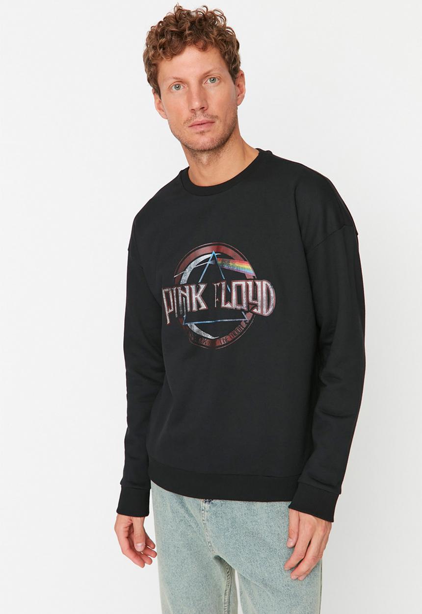 Trendyol - Printed fashion crew sweat - black 