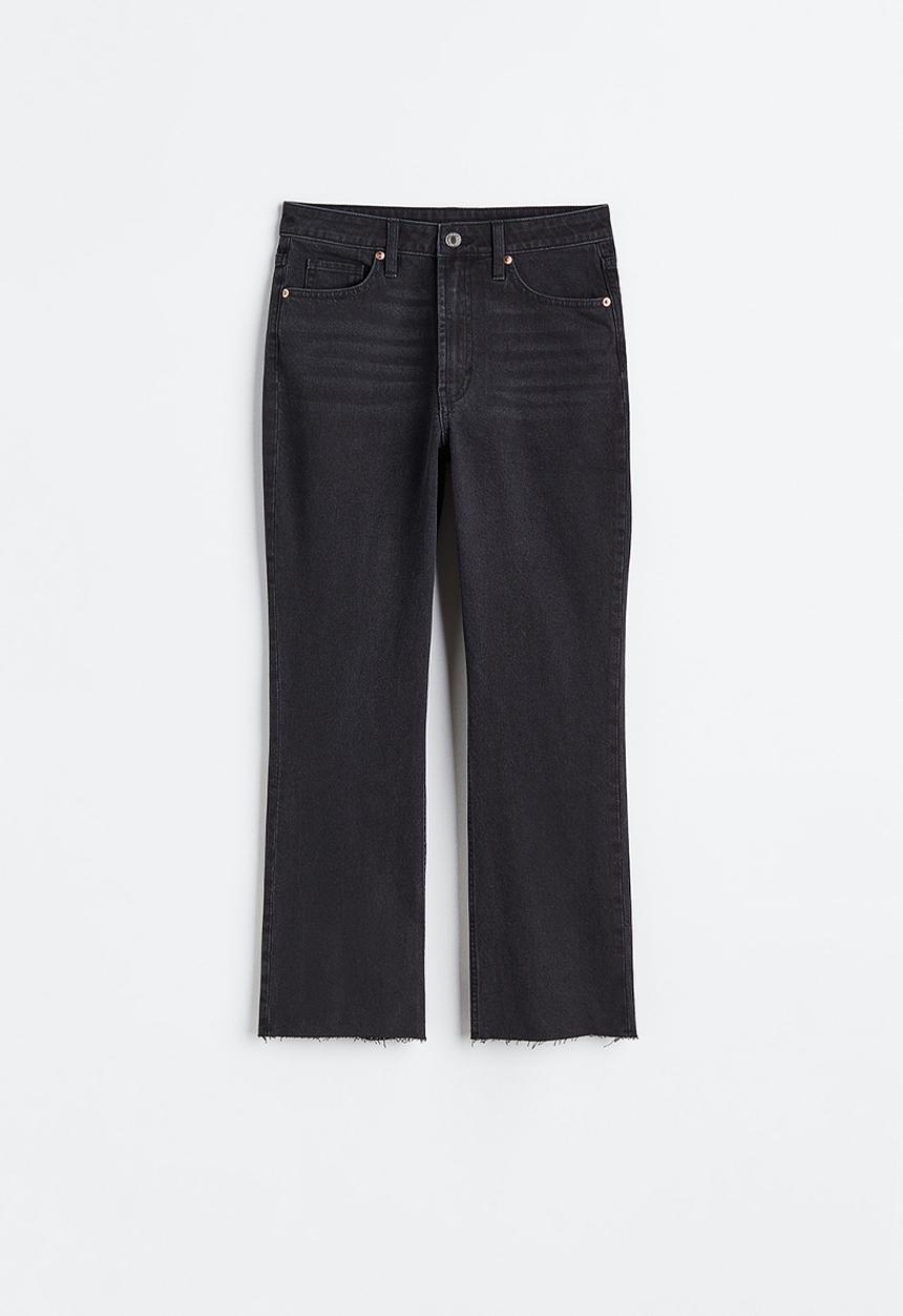 H&M - Flared high cropped jeans - black