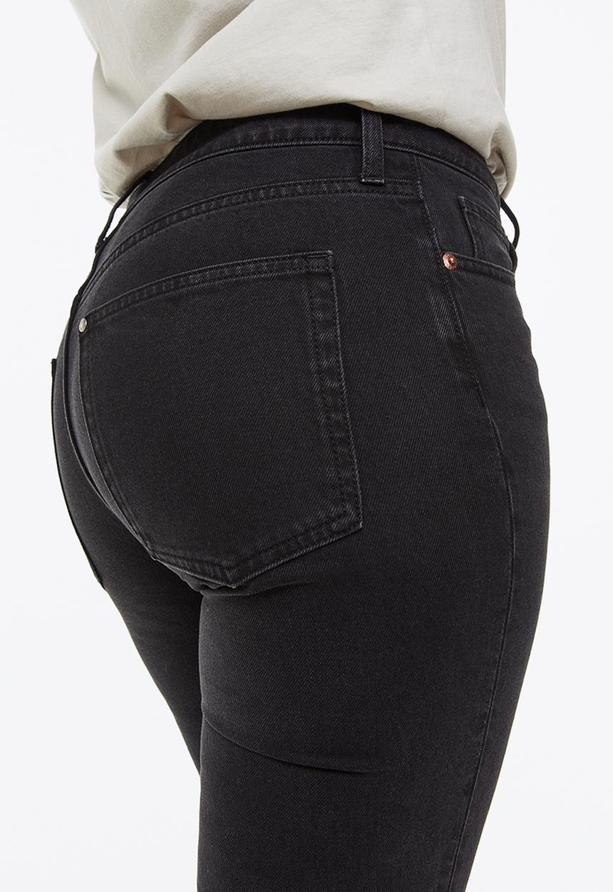 H&M - Flared high cropped jeans - black